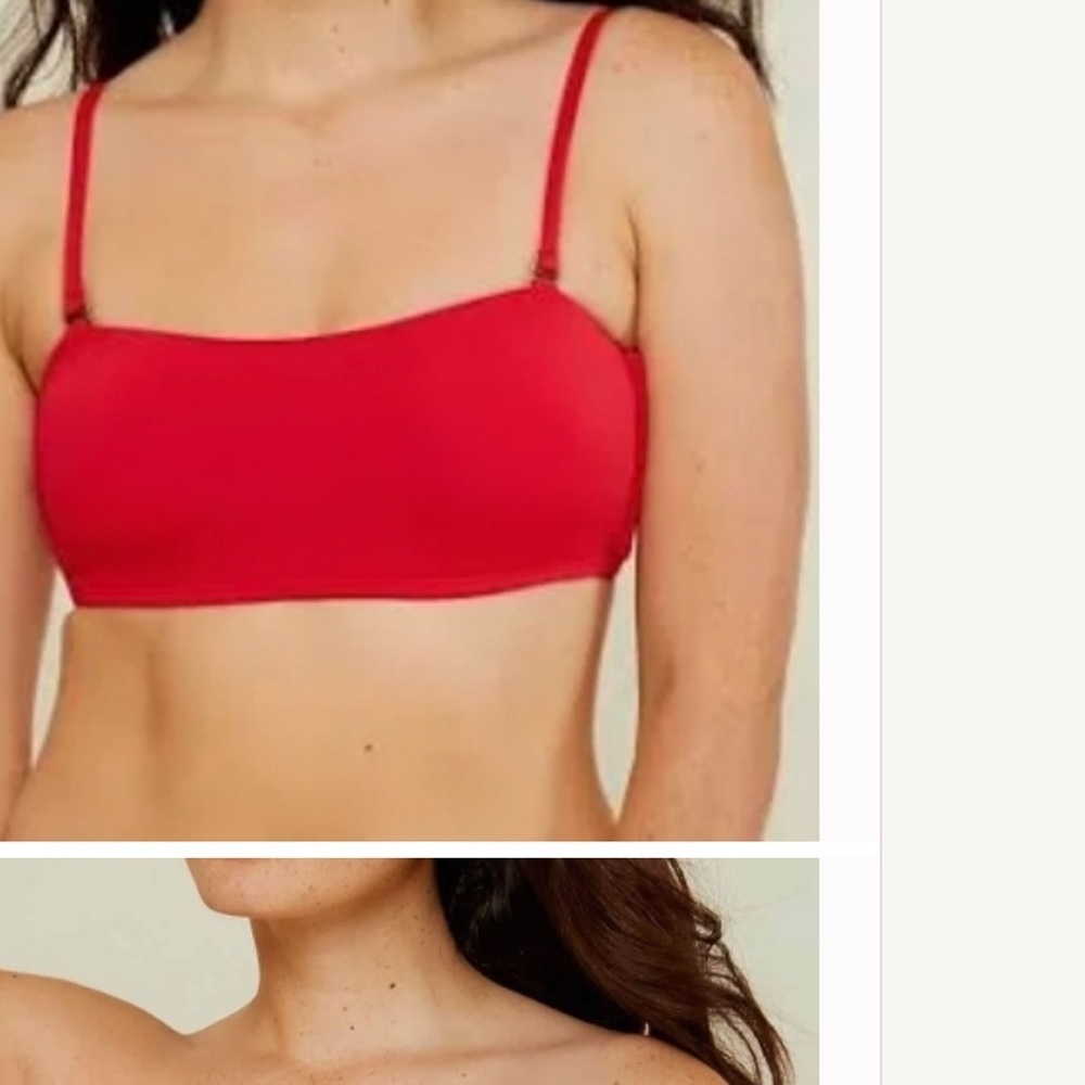 Andie Swim The Rio Bikini Top Cherry Red L